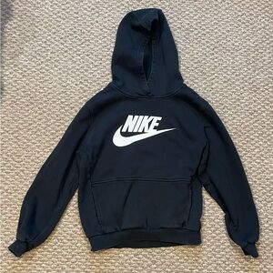 Boys Nike Black Sweatshirt with White Logo